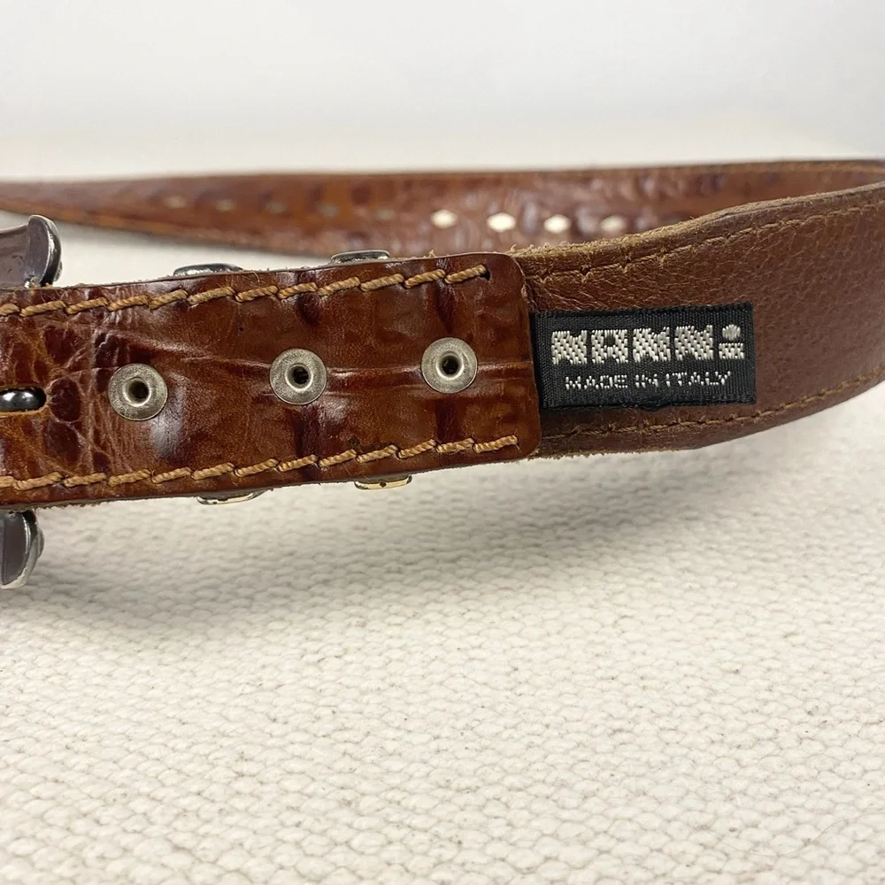 NANNI Milano Alligator Belt Made in Italy Size 100/40 (37”-41”)